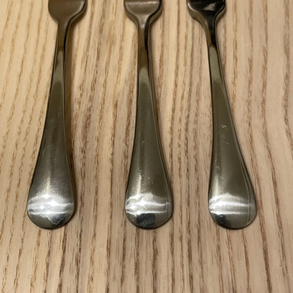 Cambridge flatware‎ stainless steel demitasse fold set of three silver tone